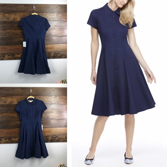 Gal Meets Glam Molly Shirt Dress New Navy Size 0